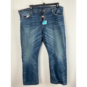 Polo‎ Ralph Lauren Men's 40x32 Classic 867 Distressed Blue Denim Jeans